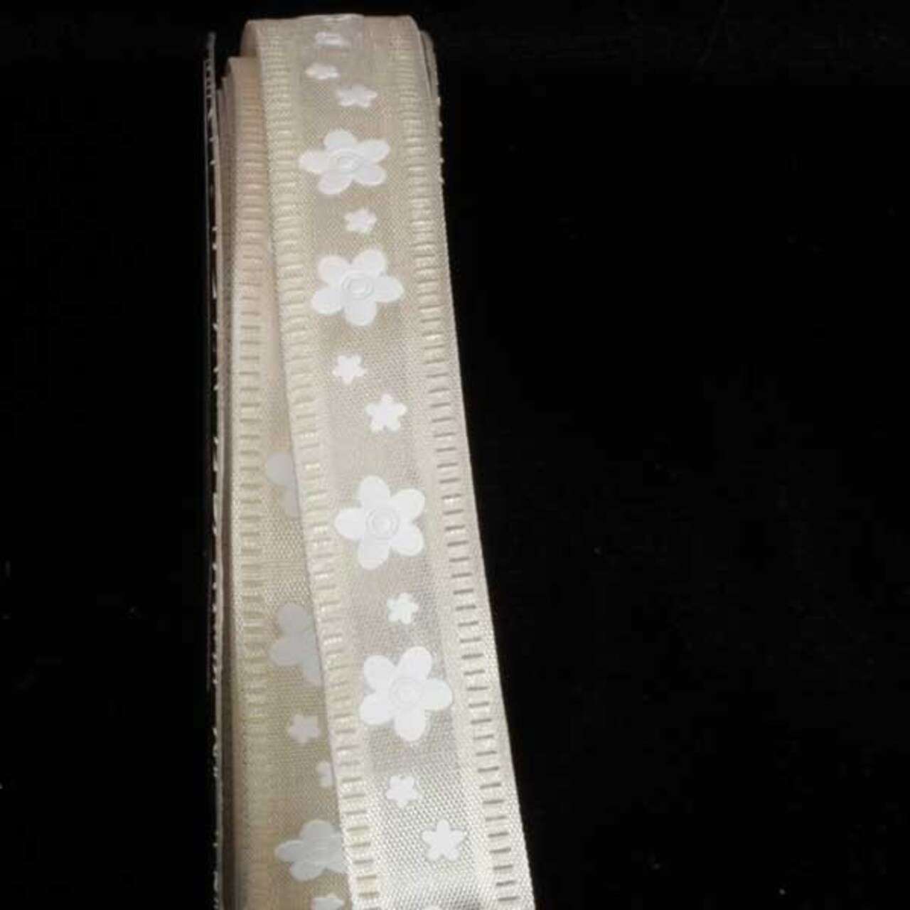 The Ribbon People Ivory Floral Wired Craft Ribbon 0.5" x 80 Yards